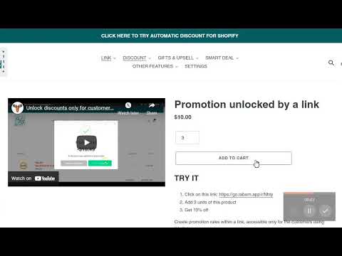 Promotion rules unlocked by a link